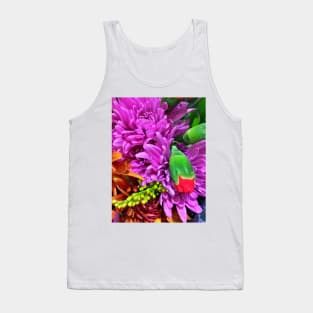 Pink and Orange Floral Display - Autumn Bouquet - Flowers Tank Top